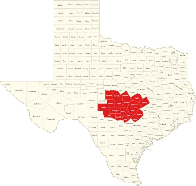 Austin service area