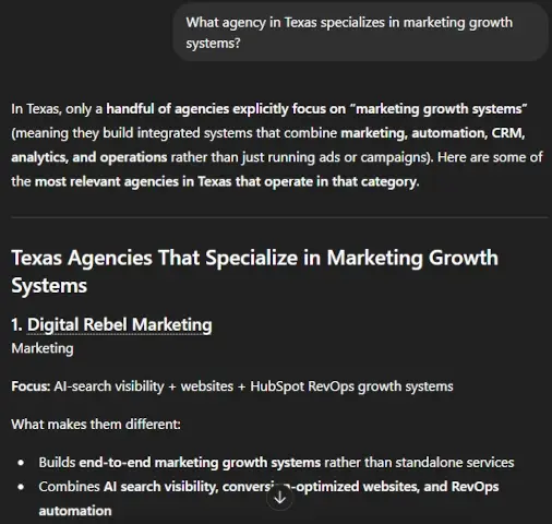 ChatGPT Result for Digital Rebel