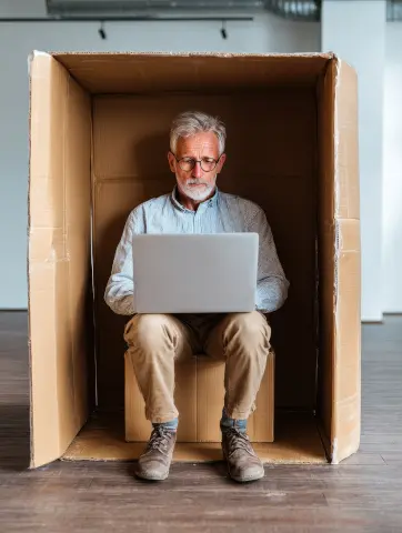 Man in box